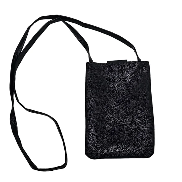 Vegan Black Phone Crossbody Bag - Picture 4 of 5